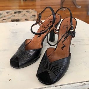 Antique designer leather heels